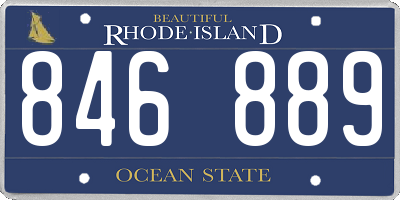 RI license plate 846889