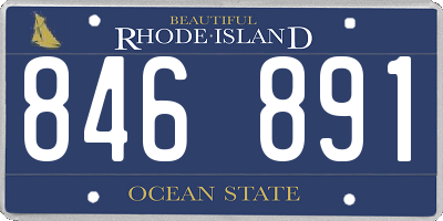 RI license plate 846891