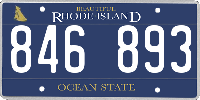 RI license plate 846893