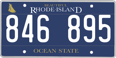 RI license plate 846895
