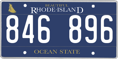 RI license plate 846896
