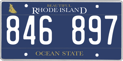 RI license plate 846897
