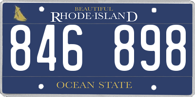 RI license plate 846898