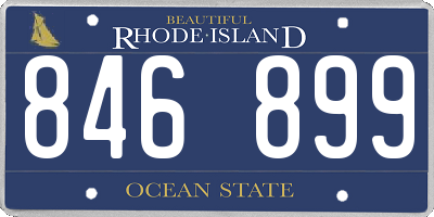 RI license plate 846899