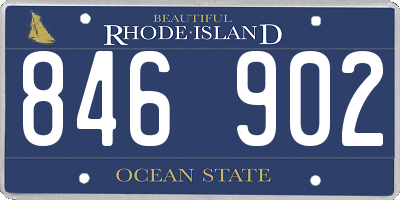 RI license plate 846902