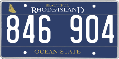 RI license plate 846904