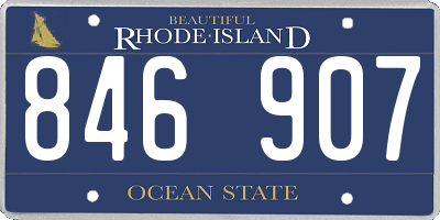 RI license plate 846907