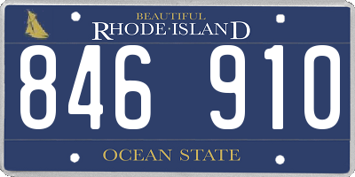 RI license plate 846910