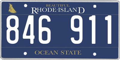 RI license plate 846911