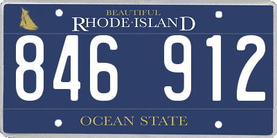 RI license plate 846912