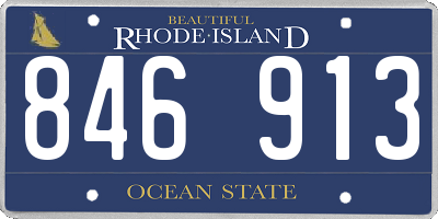 RI license plate 846913