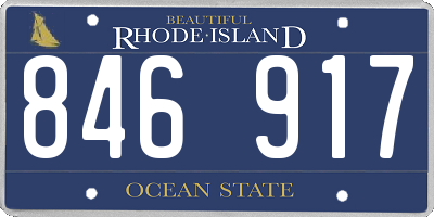 RI license plate 846917