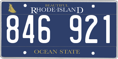 RI license plate 846921