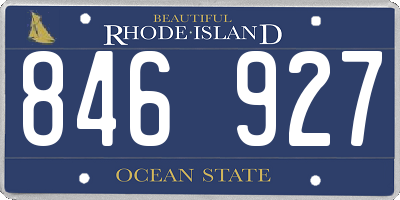 RI license plate 846927