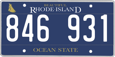 RI license plate 846931