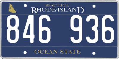 RI license plate 846936