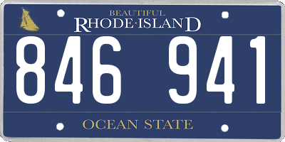 RI license plate 846941