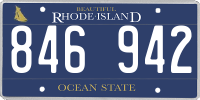 RI license plate 846942