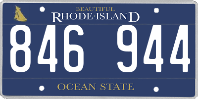 RI license plate 846944