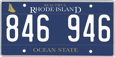 RI license plate 846946