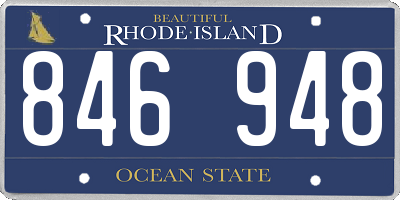 RI license plate 846948