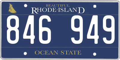 RI license plate 846949