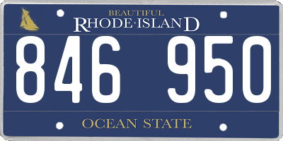 RI license plate 846950