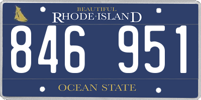 RI license plate 846951