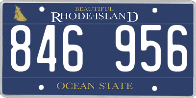 RI license plate 846956