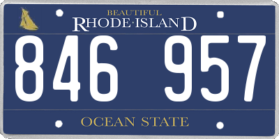RI license plate 846957