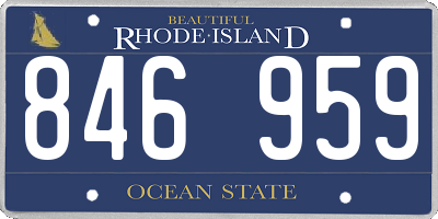 RI license plate 846959