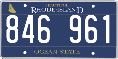 RI license plate 846961