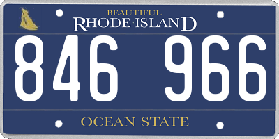RI license plate 846966