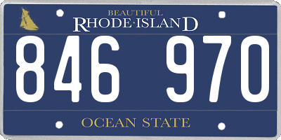RI license plate 846970
