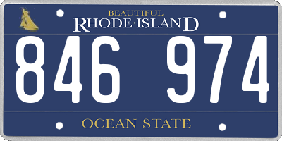 RI license plate 846974