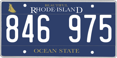 RI license plate 846975
