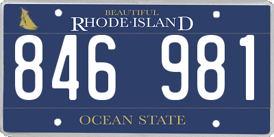 RI license plate 846981