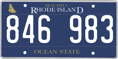 RI license plate 846983
