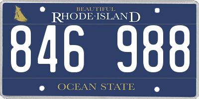 RI license plate 846988