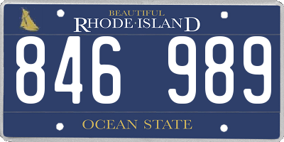 RI license plate 846989