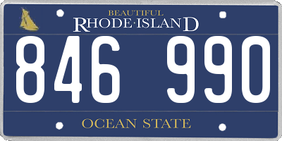 RI license plate 846990