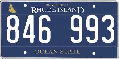 RI license plate 846993