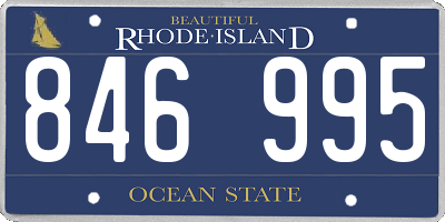 RI license plate 846995