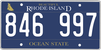 RI license plate 846997