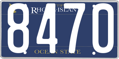 RI license plate 8470
