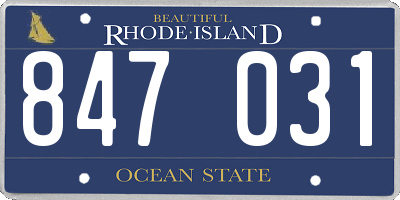 RI license plate 847031