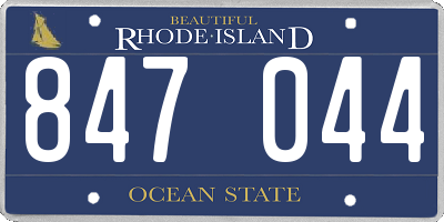 RI license plate 847044