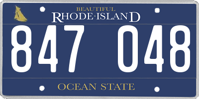 RI license plate 847048