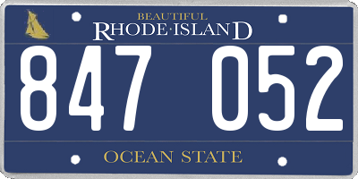 RI license plate 847052