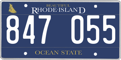 RI license plate 847055